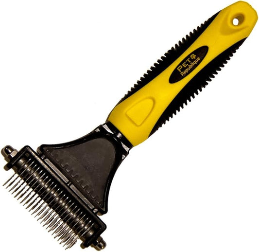Pet Republique Matt Splitters Tool – Effective Mat Remover and De-matting Comb for Long-Haired Dogs, Cats, Rabbits – Regular 12+23 Teeth Design