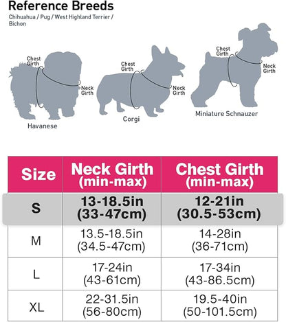 Joytale No Pull Dog Harness for Small Dogs, Reflective Pet Vest with Front Clip, Adjustable Soft Padded Harnesses with Easy Control Handle for Training and Walking, Hot Pink, S