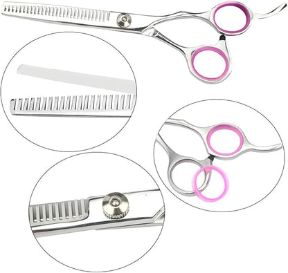 LILYS PET Professional PET DOG Grooming scissors suit,Cutting&Curved&Thinning shears (6.0")