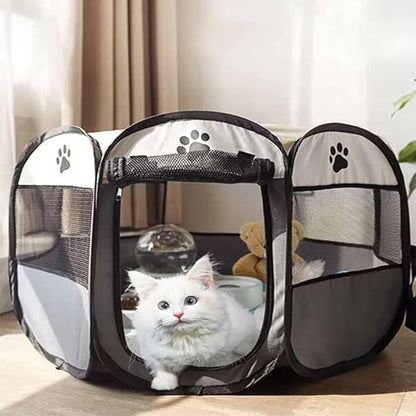 Mile High Life | Foldable Dog Playpen | Portable Dog Crate w Removable Shade Cover | Dog Kennel Indoor/Outdoor w Carry Case | Pen Tent for Dog/Cat/Rabbit(Gray, Large (45"x45"x23"))
