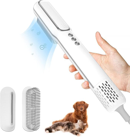 Portable Handheld Pet Grooming Hair Dryer, Dog Hair Dryer Pet Grooming Dryer Smart Temp Feature, lower noise, Adjustable 3 Temperature &3 Airflow Speed for Household Travel Camping