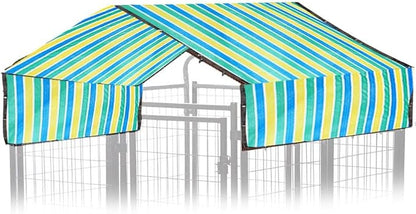 Upgrade Dog Kennel Cover Mesh Shade Panel with Grommets - Weather Guard Extra Large All Season Dog Run Cover & Roof (Green, 10x10FT)