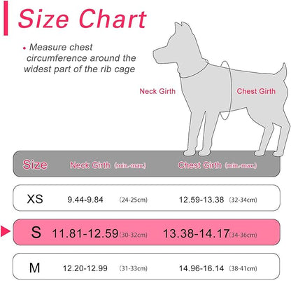 Dog Harness for Small Dogs, Small Dog Harness and Leash Set, Honeycomb Grid, Reflective Lightweight Harness & Anti-Twist Pet Lead,Dog Harness(Multi Color, Size: XS-S-M) (S, Rose red)