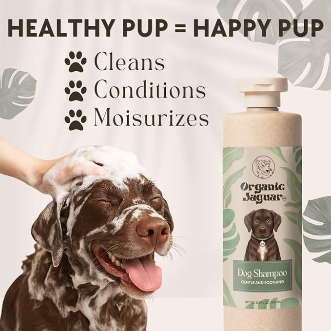 Natural Dog Shampoo – Hypoallergenic, Moisturizing, & Soothing for Sensitive Skin – All-Natural, Chemical-Free, Vegan, Cruelty-Free – Safe for Puppies & Dogs of All Breeds
