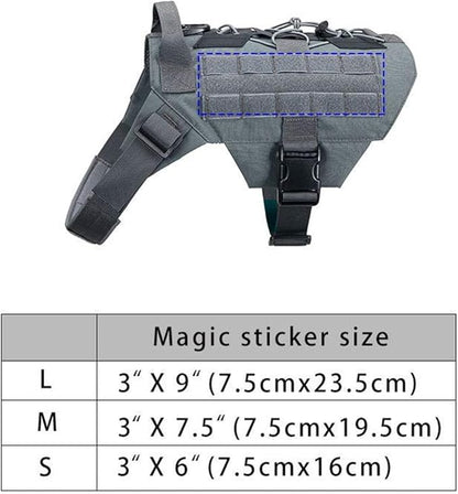 EXCELLENT ELITE SPANKER Dog Harness Tactical Military Dog Harness Adjustable No-Pull Dog Harness Training Hunting Dog Tactical Vest with Handle(Gry-M)