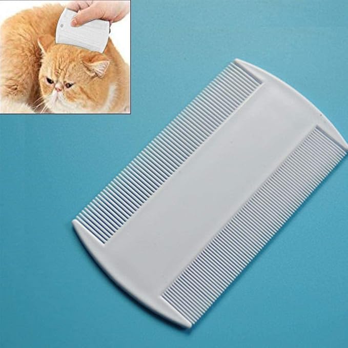 White Double Sided Nit Fine Tooth Head Lice Hair Combs For Kids Pet dog Flea Plastic Hair Remove Lice Brush W8E1 Comb Dog Combs
