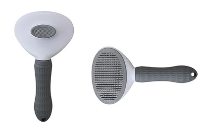 Pet Grooming Brush For Cats & Dogs Self-Cleaning Slicker Brush Hair Removal Comb Gentle De-shedding Grooming Tool