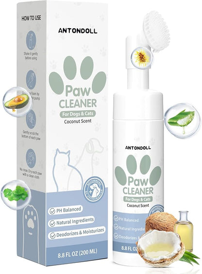 Paw Cleaner for Dogs - Clean Paws No-Rinse Foaming Cleanser for Dogs & Cats Small Large Medium Breed Dog Paw Foot Washer Grooming Supplies for Pet Care 1pcs