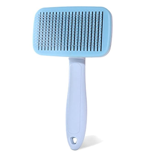 Self-Cleaning Pet Grooming Brush for Dogs & Cats (Blue)