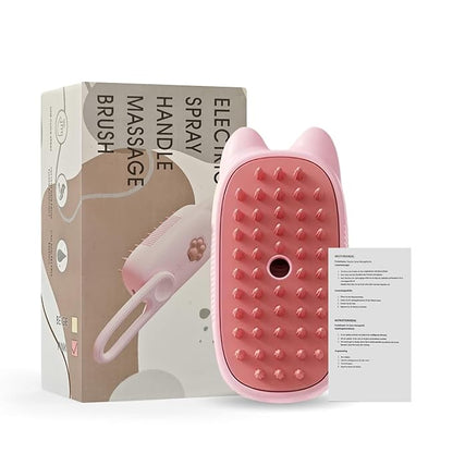 Steam Brush for Cats, 3 in 1 Steam Comb for Shedding Dog Pet Hair Cleaning Brush for Spray Dog Grooming for Long & Short Haired Pets – Cat Hair Spritz Defur Comb