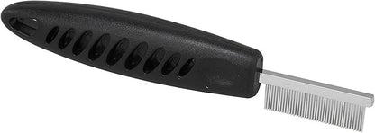 Master Grooming Tools Face & Finishing Combs — Ergonomic Combs for Grooming Dogs, 6¼", Black