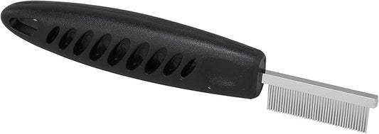 Master Grooming Tools Face & Finishing Combs — Ergonomic Combs for Grooming Dogs, 6¼", Black