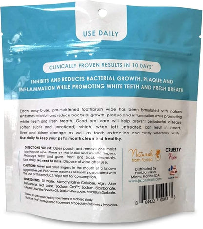 JAX & CALI All Natural Pet Toothbrush Wipes & Paw Protect, All-Natural Paw Protecting Balm for Dogs and Cats
