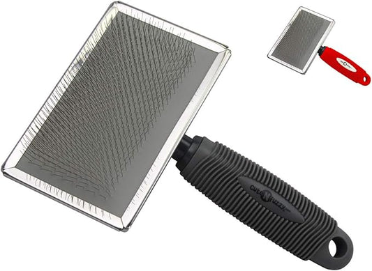 Premium Pet Slicker Brush for Cats & Dogs Shedding Tool, Grey, Small