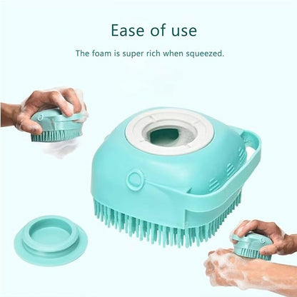 Pets Bath Brush | Scrubber for Bath | Dog Shampoo Brush | Dog Washing/Shower Brush, Suitable for Short/Long Haired Dogs, (Blue Yellow)