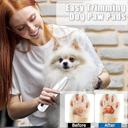 Waterproof Pet Micro Precision Trimmer, Rechargeable Pet Shaver with LED Light,Multifunctional Pet Clippers, Pet Paw Trimmer for Paws, Ears, Face, Rump