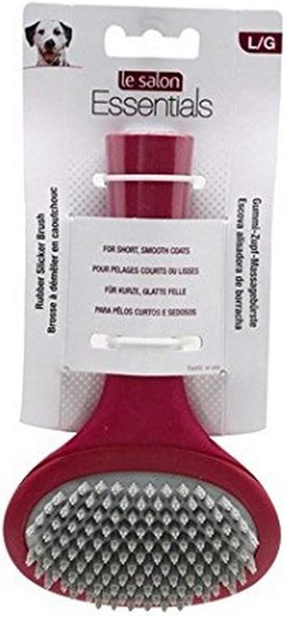 Essentials Rubber Slicker Brush, Dog Grooming Brush, Large, 91244