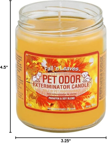 Pet Odor Exterminator Candle, Fall 'N Leaves - Pack of 2