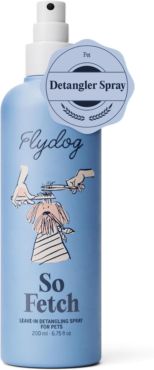 FlyDog Pet Detangler Spray for Dogs & Cats – Leave-in Hair Detangler Spray for Tangle-Free Grooming | Dog & Cat Coat Conditioner | Anti-Static, Deodorizing & Long-Lasting Freshness