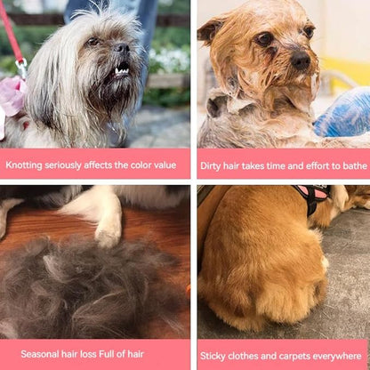 Pet Knotting Comb Dog Cleaning Shedding Knot Comb Quick Knot Removal Floating Hair Pet Supplies (Red-black)