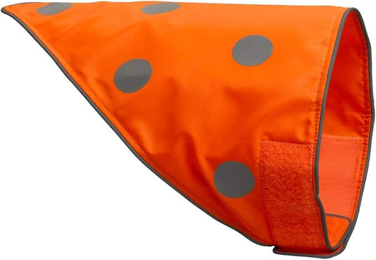 SPOT THE DOG! Reflective Dog Bandanas - High Visibility Safety Dog Accessories for Small, Large Dogs, Orange Collar, Scarf, Kerchief, Bib for Hunting, Camping, Walking at Night (Blaze Orange, XS-S)