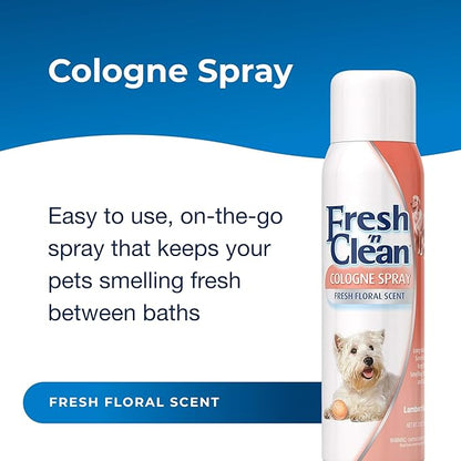 PetAg Fresh ’n Clean Cologne Spray - Floral Scent - 12 oz - Controls Odor & Keeps Dogs Smelling Fresh