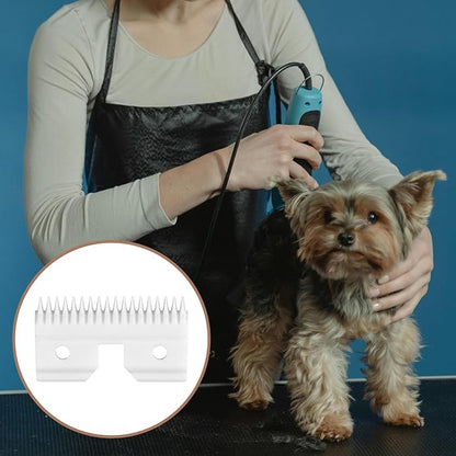 Replacement Blade for Andis Dog Clipper, Detachable Pet Dog Grooming Clipper Blades Fast Feed Ceramic Blades Compatible with Andis 64440 Oster A5 KM Series