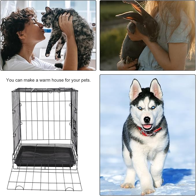 POPETPOP Dog Kennel Pet Folding Cage Collapsible Dog Cage Indoor Outdoor Dog Crate Small Metal Wire Dog Crate with Leak- Pan Portable Pet Cage for Puppy Cat Rabbit Large Dog Crate