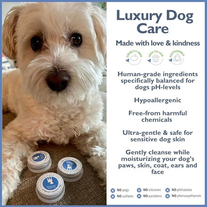 Best BARKIN' Wipes with Free Mesh Bag - Dog Wipes for Paws Ears and Butt - Micellar Aloe Scented Travel Friendly Puppy Wipes (50-Pack)