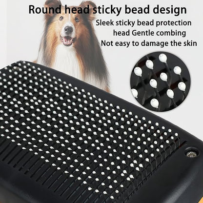 Skin-Friendly Slicker Brush for Pet Grooming - Easy-to-Clean Depilatory Brush for Dogs and Cats, Puppy Hair Removal, Green