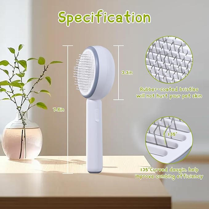 Pet Steamy Brush, White