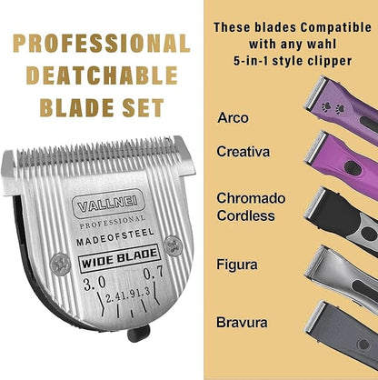 Detachable Adjustable Pet Dog Grooming Clipper 5-in-1 Wide Blade (for Medium and Large Pets)