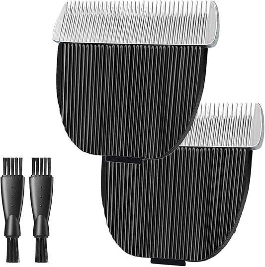 uijino Dog Clipper Blades Compatible with Highdas Clipper Blades for Highdas Dog Trimmer for Grooming, 2 Pack Dog Clipper Replacement Blades, 2 Cleaning Brush