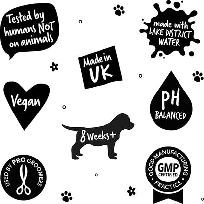 Oatmeal & Aloe Vera Dog Shampoo Dog Grooming Shampoo Products for Smelly Dogs with Fragrance, Oatmeal Puppy Shampoo, Professional Vegan pet Shampoo & Conditioner