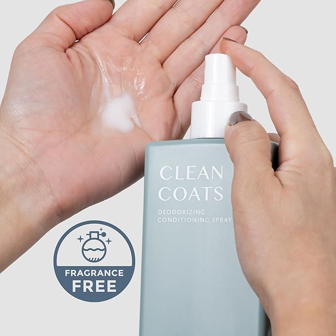Premium Dog Grooming Spray | Deodorizing Spray for Dogs | Dog Detangler Spray for Sensitive Skin | Leave in Conditioner Spray | Fragrance Free, Made in The USA, Vegan Formula