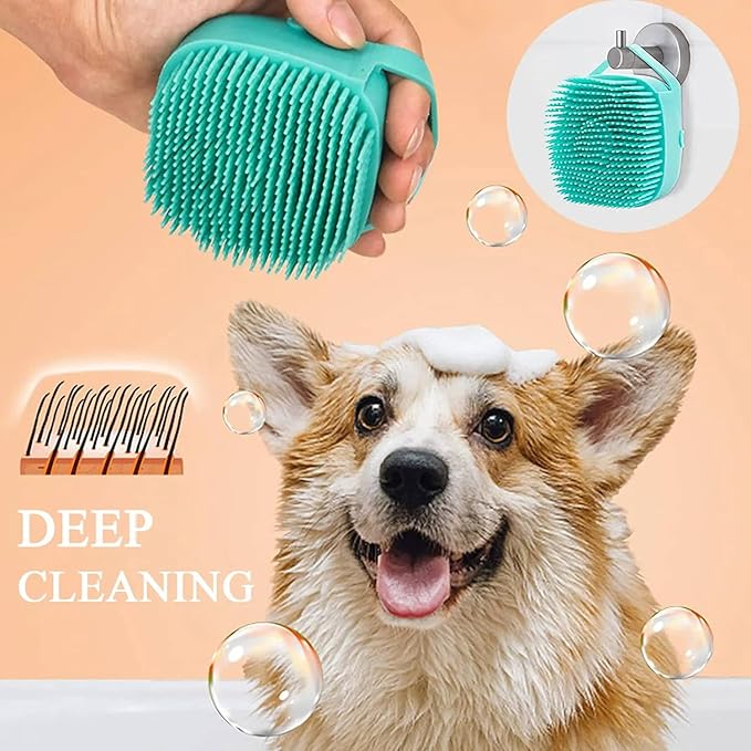 Silicone pet brush for dogs and cats 4,00 x 4,00 x 3,00 in