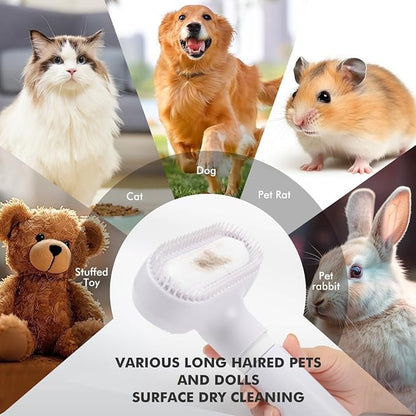 Foaming Soap Dispenser Dog Bath Brush | 2 in 1 Pump Type Pet Bubble Bath Brush | Dog Shampoo Brush with Soap Dispenser for Dogs & Cats Quickly Clean