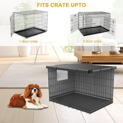 Dog Crate Cover-Double Door,Dog Kennel Cover,Crate Covers for Dog Cages-24 30 36 42 48 inches- Heavy Duty Polyester Pet Kennel Cover Universal Fit for Wire Dog Crate (30.0" L x 19.0" W x 21.0" H)