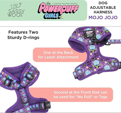 Dog Adjustable Harness - Mojo JoJo™ - XL, Breathable Mesh, No Pull Design with Two D-Rings, Perfect for Extra Large Dogs