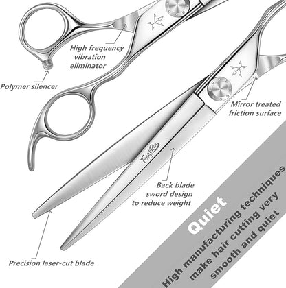 High-end Professional Dog Grooming Scissors Pet Grooming Shears 7.5 Inch Extremely Very Sharp Made Of Advanced Stainless Steel Alloy By Hand For Dog Cat Other Animals And Horse Breeder