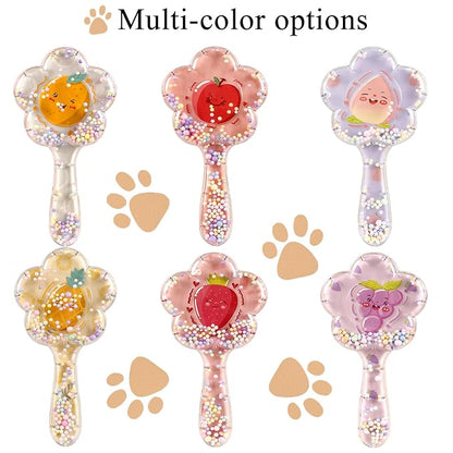 Soft Dog Brush for Small Dogs | Gentle Puppy Brush for Yorkies, Shih Tzus, Maltipoos & Maltese | Pet Hair Removal Brush with Soft Bristles | Dog Brush for Shedding (Pink Orange）