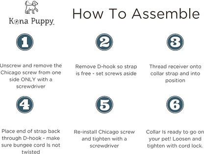Waterproof E-Collar Replacement Strap Dog Collar for Invisible Fence/ecollar - Easy On Bungee