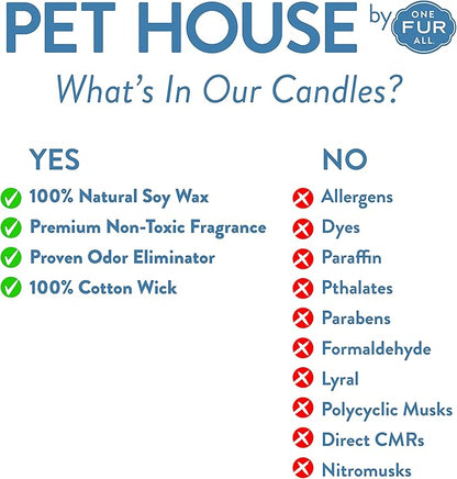 One Fur All Value Pack, Scented Pet Friendly Candles, Room Spray and Car Air Fresheners, Long Lasting Pet Odor Solutions for Home, Vanilla Sandalwood