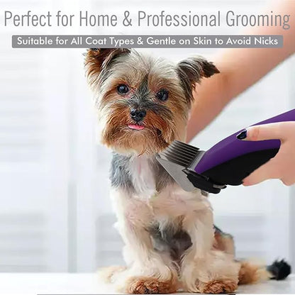 Professional A5 Style Animal Clipper Stainless Steel Color-Coded Snap-on Attachment Guard Guide Comb, 1/8"-1" Compatible with Wahl KM Series Oster A5 Andis Detachable Blade Pet Groomers (#8 - 1")
