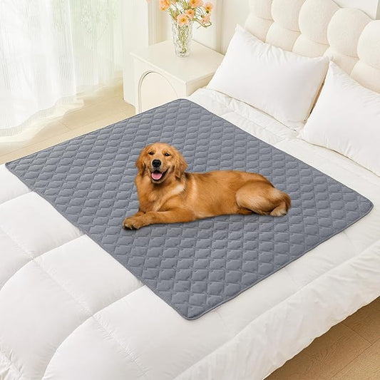 Smiry Waterproof Dog Blanket, Soft Dog Bed Cover Pet Blanket, Reversible Couch Cover for Dogs Washable, Pet Couch Covers for Sofa Furniture Protector for Puppy Cat (40x50 Inch, Grey/Light Grey)