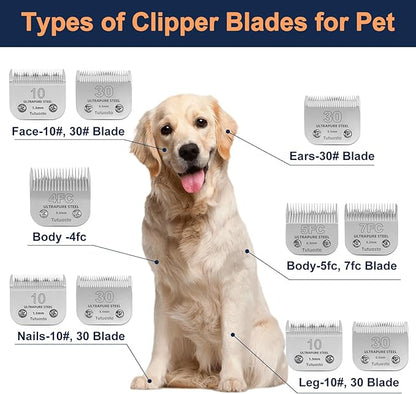 3Pack 30# Clipper Blades Pet Grooming Clipper Replacement Blades Detachable Blade Compatible with andis/wahl/Oster Dog Clippers
