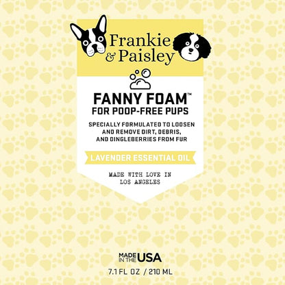 Fanny Foam No Rinse Waterless Dog Shampoo and Paw Cleaner for Dogs | Dingleberry Removal | Easy Glide Formula Loosens Stuck On Dirt, Debris from Fur Painlessly and Safely | Puppy and Senior Approved