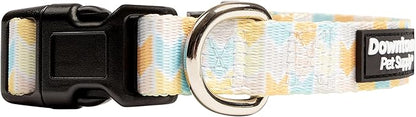Downtown Pet Supply - Best, Cute & Fancy Dog Collar - Lightweight Adjustable Dog Collar with Quick Buckle & D-Ring - Hand Wash Safe - Chevron - L - Large Dog Collar
