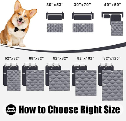 Smiry Waterproof Dog Bed Blanket, Soft Dog Bed Cover Pet Blanket, Reversible Couch Cover for Dogs Washable, Pet Couch Covers for Sofa Furniture Protector for Puppy Cat (30x70 Inch, Grey/Dark Grey)