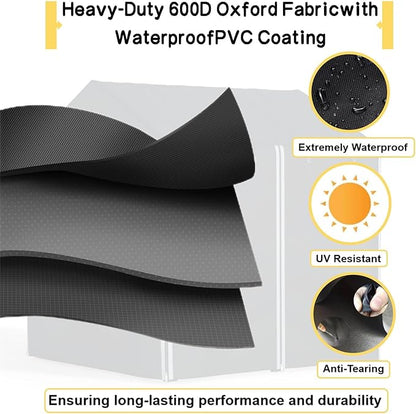 Outdoor Dog Kennel Cover, 4 ft. x 4 ft. x 4.5 ft. Outdoor Large Full Cover Dog Kennel Cover, 600D Heavy Duty Waterproof, Windproof, UV Resistant (Cover Only)
